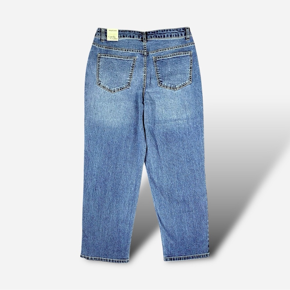 Camila Coelho Women’s Blue Embroidered Straight Ankle Jeans Sz 8 - Picture 7 of 14